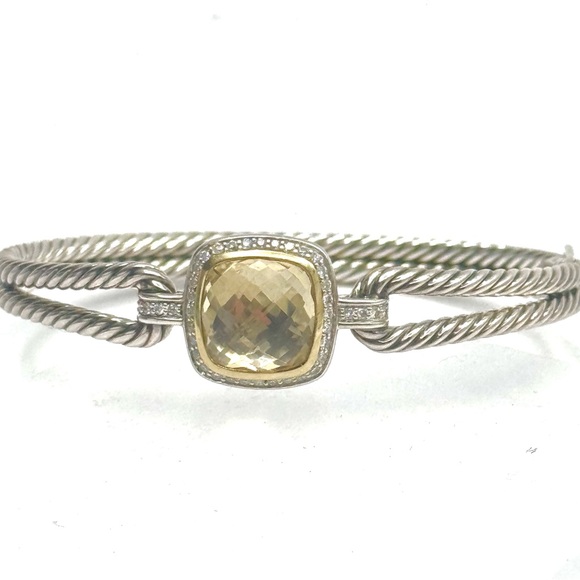 David yurman Albion 11mm Champagne Citrine Diamond Bracelet With 18k Gold - Picture 2 of 7